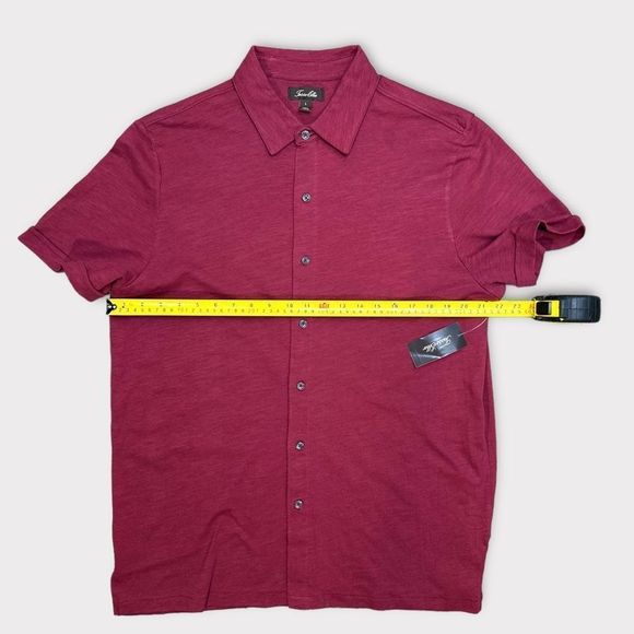 TASSO ELBA
Anchor Plum Textured Short Sleeve Button Down - Picture 5 of 6